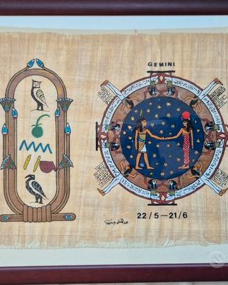 Papiro Egiziano Del Segno Zodiacale Gemelli