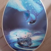 copriwater goccia di mare legno e metallo