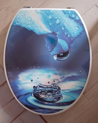 copriwater goccia di mare legno e metallo