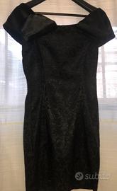 Abito Nero Damascato Donna Marca Chauncey St