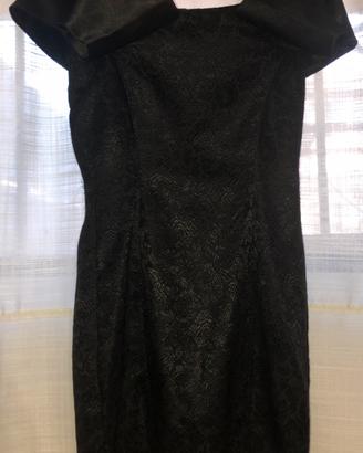 Abito Nero Damascato Donna Marca Chauncey St