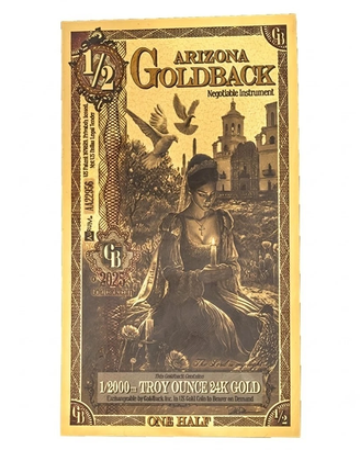 1/2 Arizona Banconota Oro, 1/2000 oz