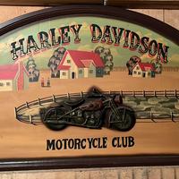 Quadro in legno Harley Davidson