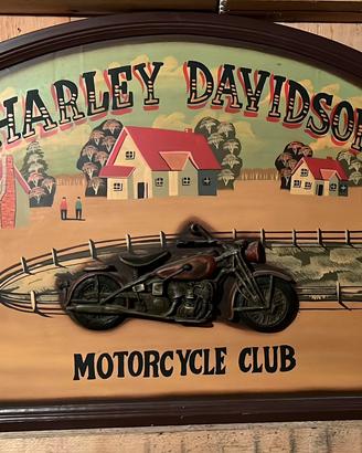 Quadro in legno Harley Davidson
