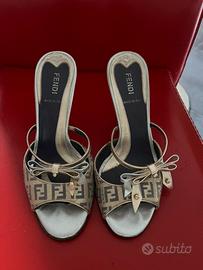 Sandali Fendi n 36 modello Zucca Canvas