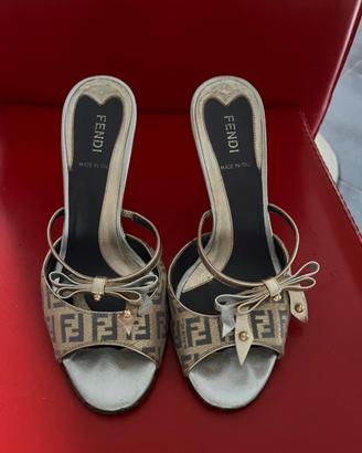 Sandali Fendi n 36 modello Zucca Canvas