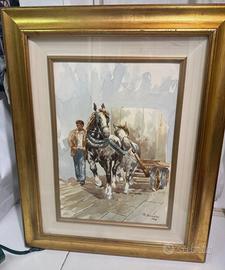 Quadro acquarello di Donati anno 1968