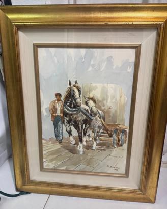 Quadro acquarello di Donati anno 1968