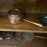 Antico scaldaletto in rame traforato -  fine ‘800