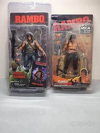 Coppia di Action Figure Rambo Stallone Neca