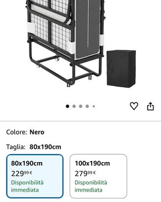 Letto pieghevole nuovo.