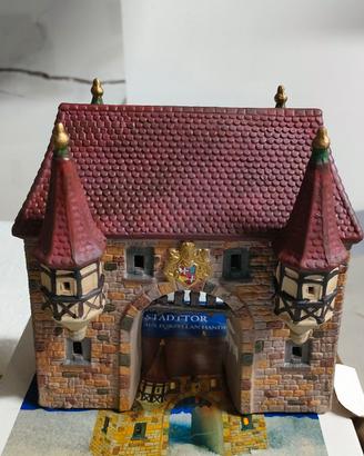 Natale castello in ceramica 