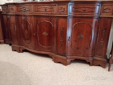 salotto anni 70 in noce