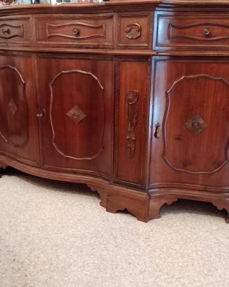 salotto anni 70 in noce