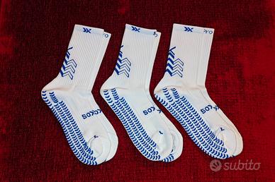3 paia di soxpro bianchi e blu nuovi con bustina