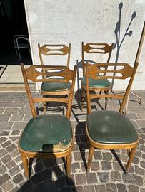 Set 4 sedie anni ‘50 stile Pirelli Sapsa