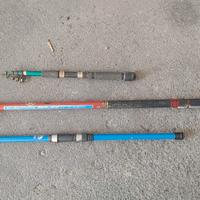 3 canne da pesca