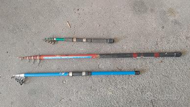 3 canne da pesca
