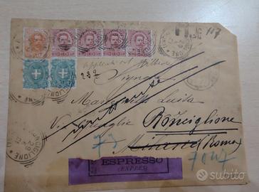 Busta ESPRESSO 1899/1900 - Affrancatura Mista UMBE