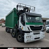 IVECO STRALIS 420,CASSONATO,GRU,RIBALTABILE,4 ASSI