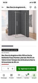 Box doccia vetro angolare 70x70