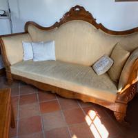 Divano canapè a barca Luigi Filippo '800