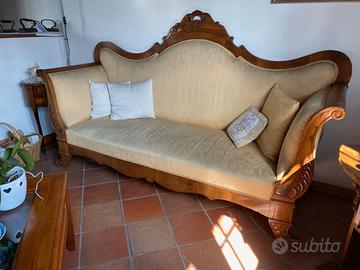 Divano canapè a barca Luigi Filippo '800