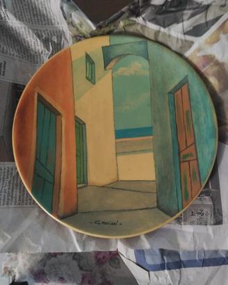 piatto decorativo in ceramica 