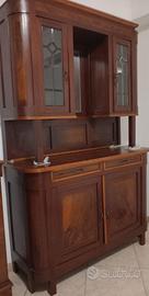 CREDENZA ANTICA DOPPIO CORPO RESTAURATA