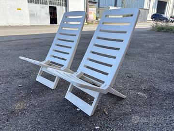 2 Spiaggine pieghevole da mare sdraio prendisole