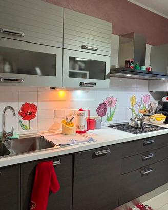 Cucina rovere grigio in 2 blocchi Veneta  Cucine
