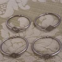 4 Portatovaglioli Vintage in metallo 