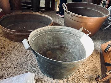 Pentole in rame per polenta anni 40