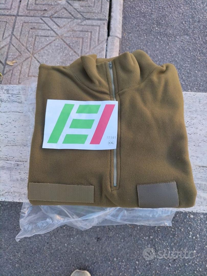 Felpa in Pile Mezza Zip Militare Esercito Italiano Abbigliamento