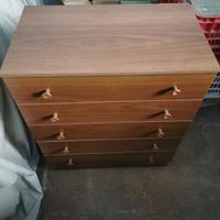 Cassettiera color noce/ciliegio - mobile porta TV