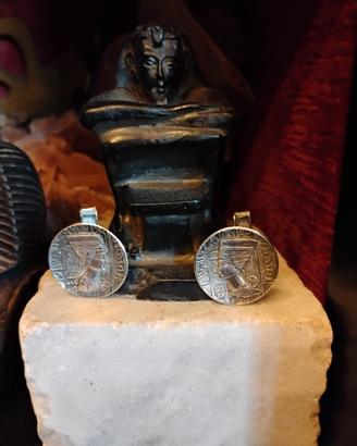 Rari gemelli speculari Unisex vintag arg Nefertiti