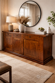 Madia Credenza Arte Povera in Legno Massello 2.20m