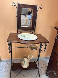 LAVATOIO DA CAMERA IN FERRO BATTUTTO