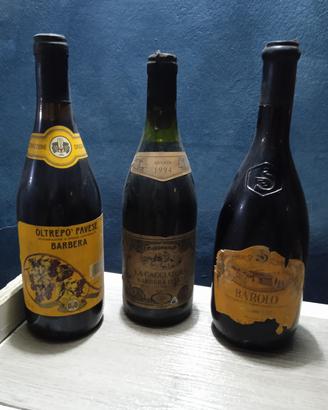 Lotto 3 Bottiglie Vintage con Barolo 1987