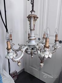 Lampadario Capodimonte originale in porcellana
