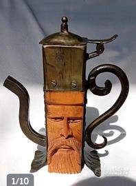  scultura in legno e ferro battuto  pezzo unico 