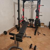 Attrezzatura Body Building Panca, Pesi, Power Rack
