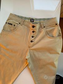 Pantalone D&G originale Beige cotone