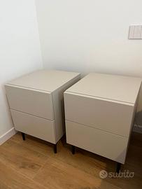 Eleganti comodini / mobiletti Pianca color tortora