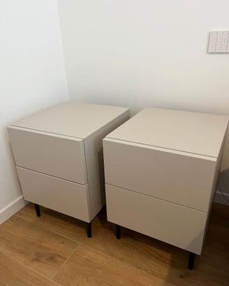 Eleganti comodini / mobiletti Pianca color tortora