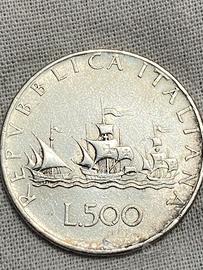 Moneta lire 500 caravelle