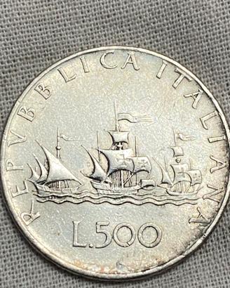 Moneta lire 500 caravelle