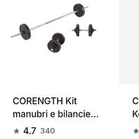 kit bilanciere e due manubri