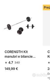 kit bilanciere e due manubri