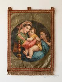 Raro Stendardo Religioso Antico Raffaello Fine 800